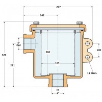 Guidi Raw Water Strainer - Nickel Plated Bronze #1164/4